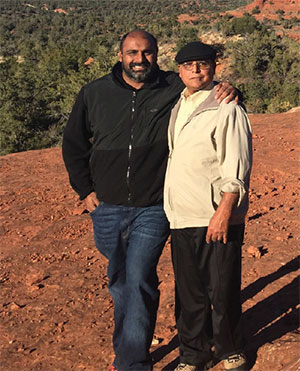 Dr. Agarwal with his father on a recent family vacation