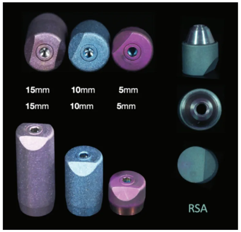 figure 8 individual scan bodies are color coded based on the size