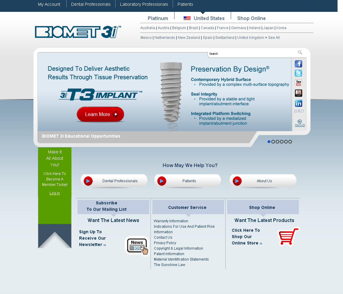 BIOMET3i website